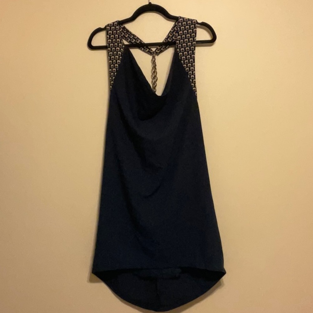 Guarapo Dress, Cowl Neck, Chain Detail on Back - Size Small